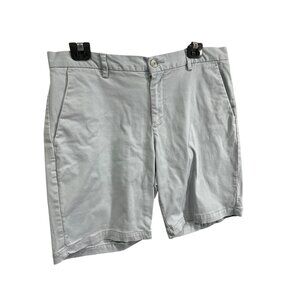 Perry Ellis Mens Light Gray Casual Shorts Size 34 Cotton Blend Classic Fit 74i